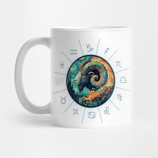 ZODIAC Aries - Astrological ARIRS - ARIRS - ZODIAC sign - Van Gogh style - 12 Mug